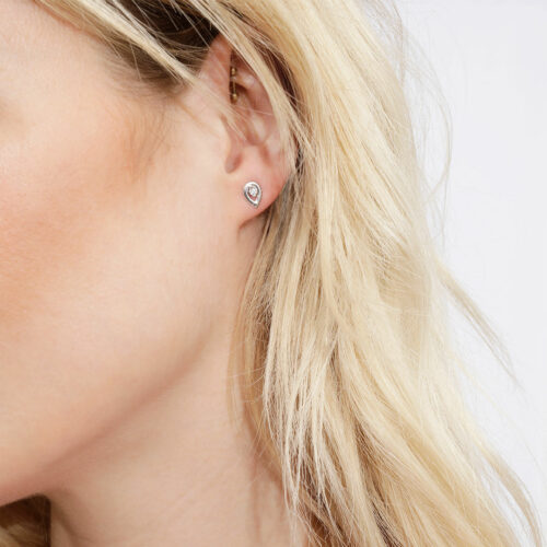 Boucles d'oreilles Lovely Or Blanc Diamants