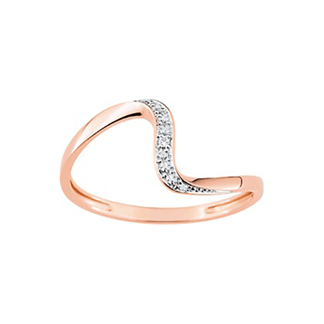 Roségold Ring mit Diamanten