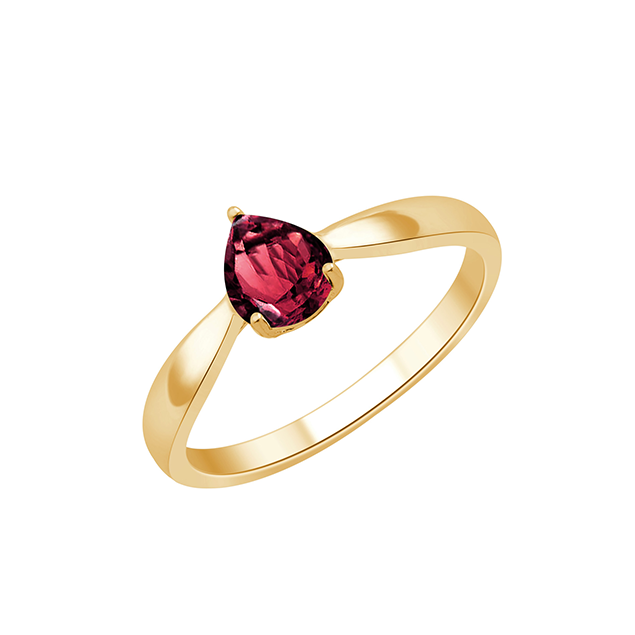 Bague Or Jaune Rhodolite Panama