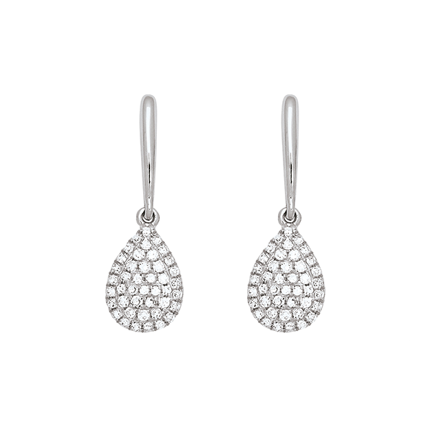 boucles d'oreilles diamant or blanc