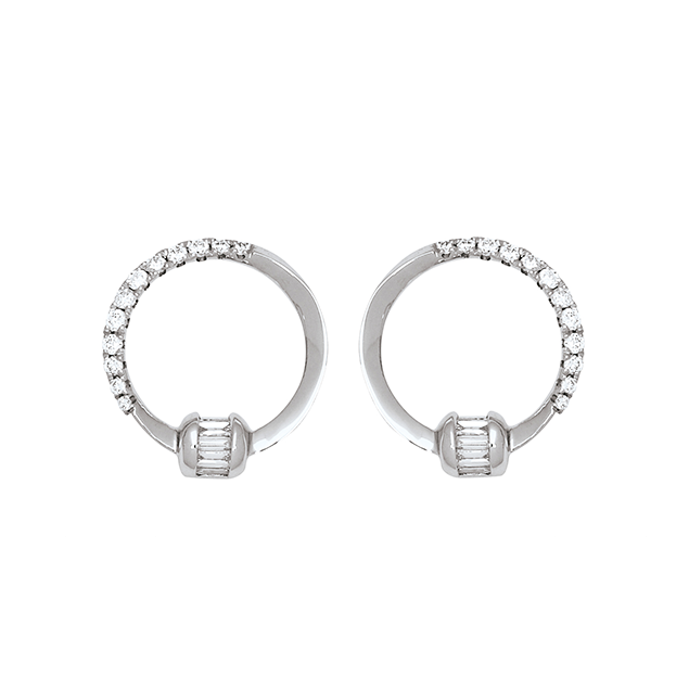 boucles d'oreilles diamant or blanc