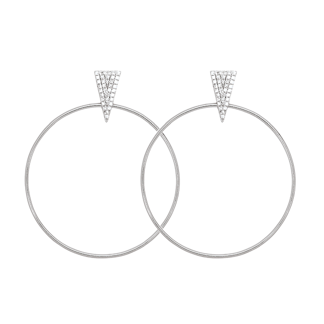 boucles d'oreilles diamant or blanc