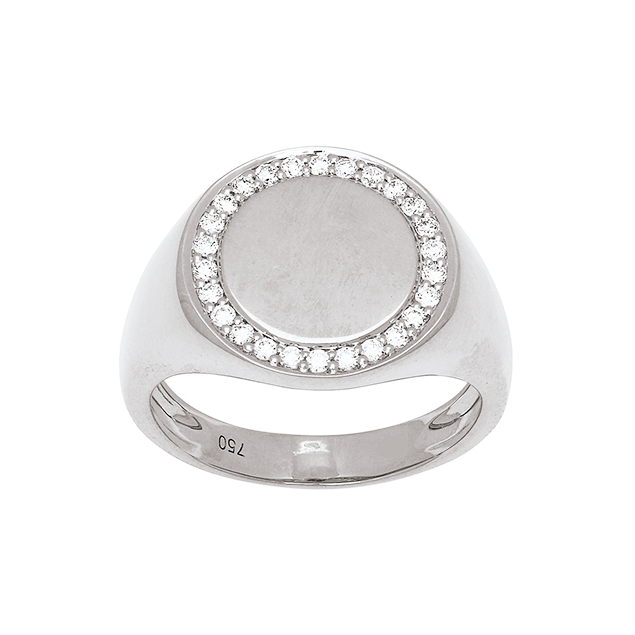 Bague Chevaliere Femme Or Diamants