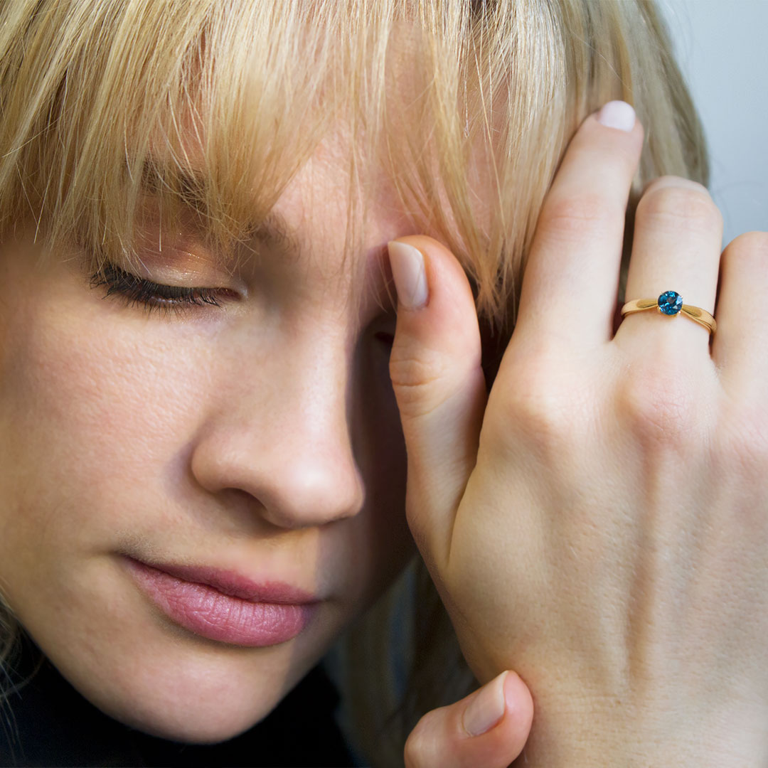 Bague Or Rose Améthyste