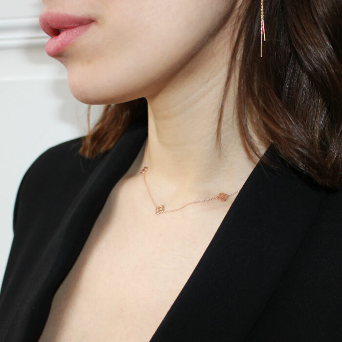 Collier Caprice Or Rose 18 Carats