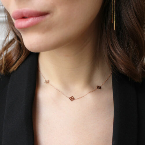 Collier Caprice Or Rose 18 Carats