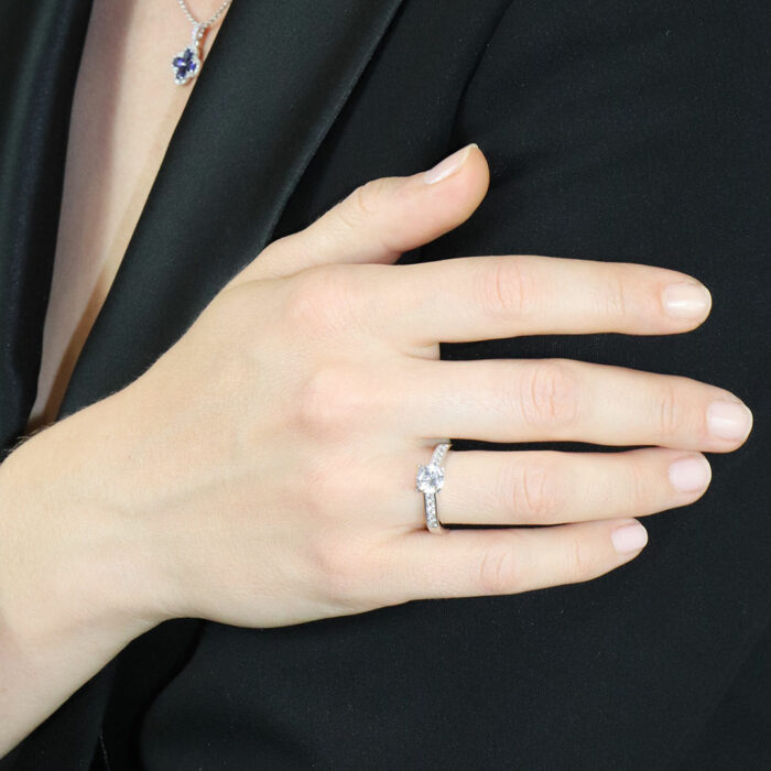 Bague de Fiancailles Diamant Solitaire