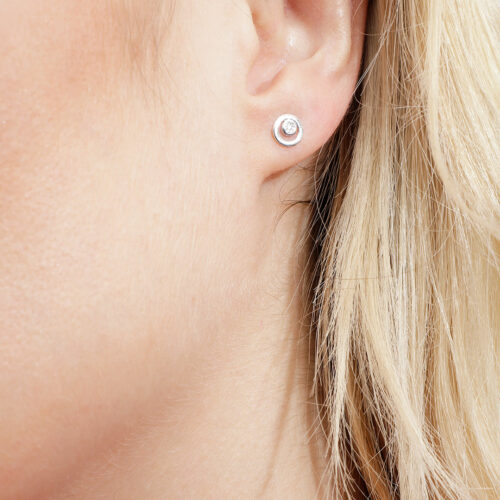 Boucles d'oreilles Diamant Or Blanc