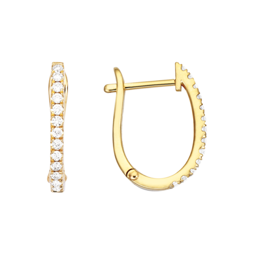 Boucles d Oreilles Créoles Diamant