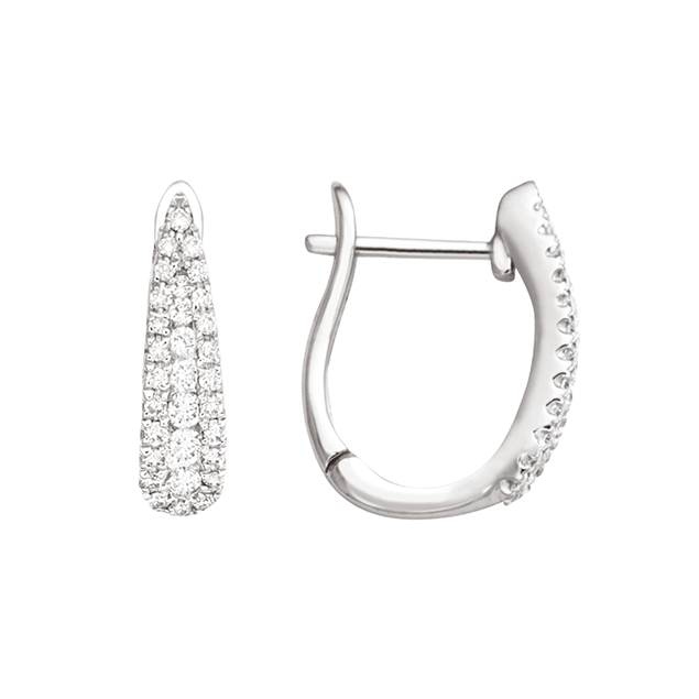 Boucles d Oreilles Créoles Diamant