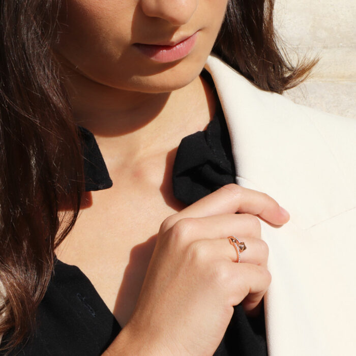 Bague Moderne Or Rose
