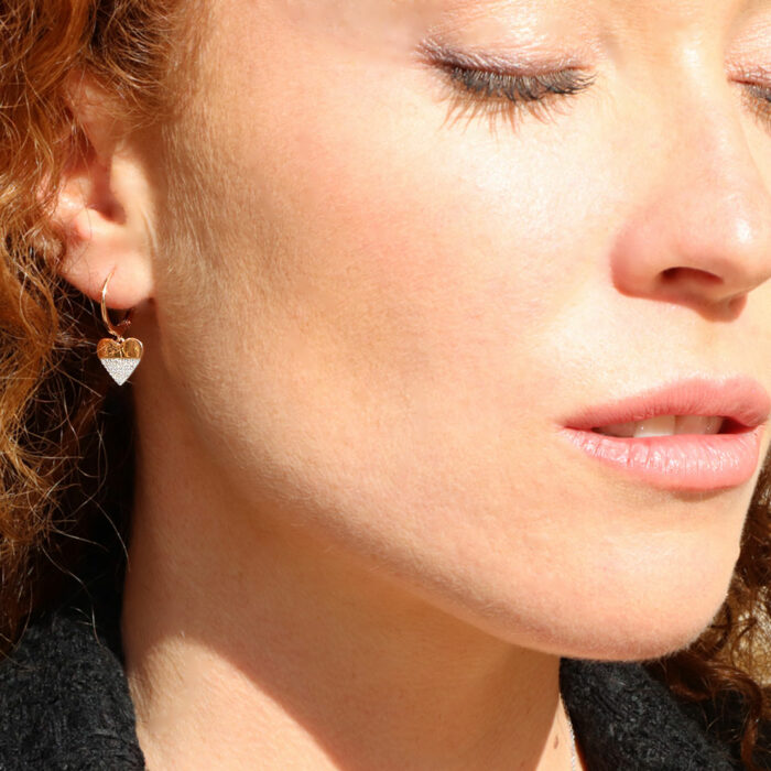 Boucles d'oreilles créoles or diamant