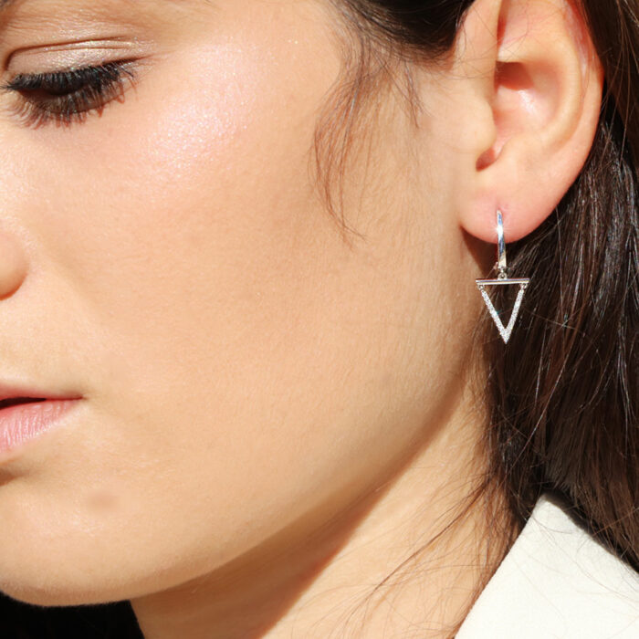 Boucles d'oreilles créoles or diamant