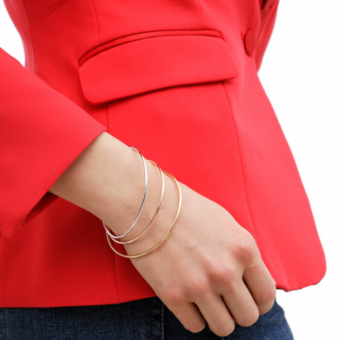Bracelet Jonc Fil Rond 1,5mm Or Massif – Image 2