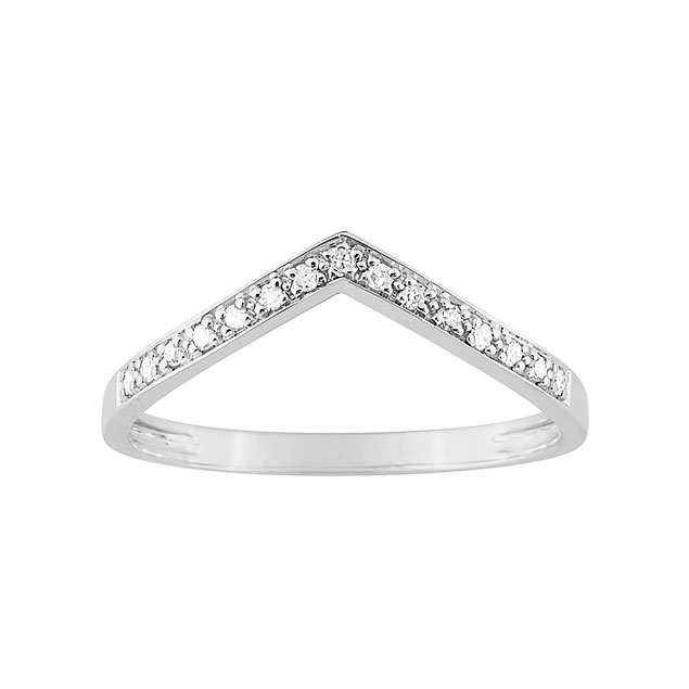 Bague diamant or blanc