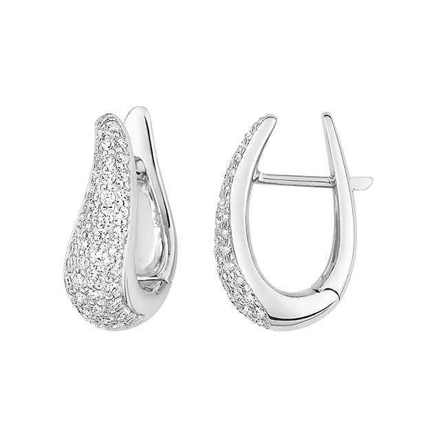 Boucles d'oreilles créoles diamant