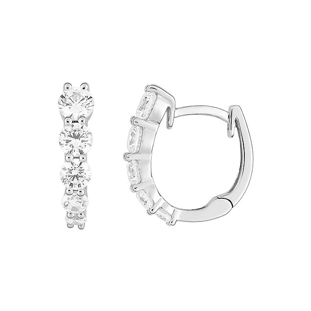 Boucles d'oreilles créoles diamant