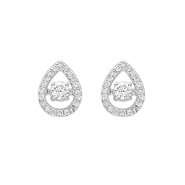 Boucles d'oreilles puces diamant