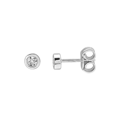 Boucles d'oreilles puces diamant