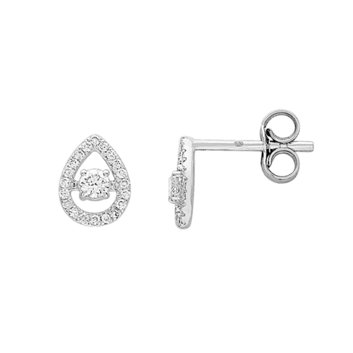 Boucles d'oreilles puces diamant