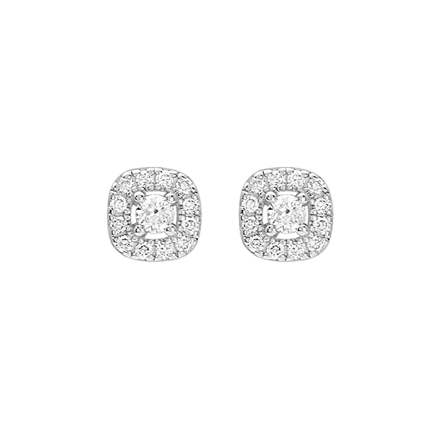 Boucles d'oreilles puces diamant