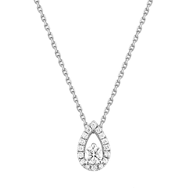 Collier poire diamant