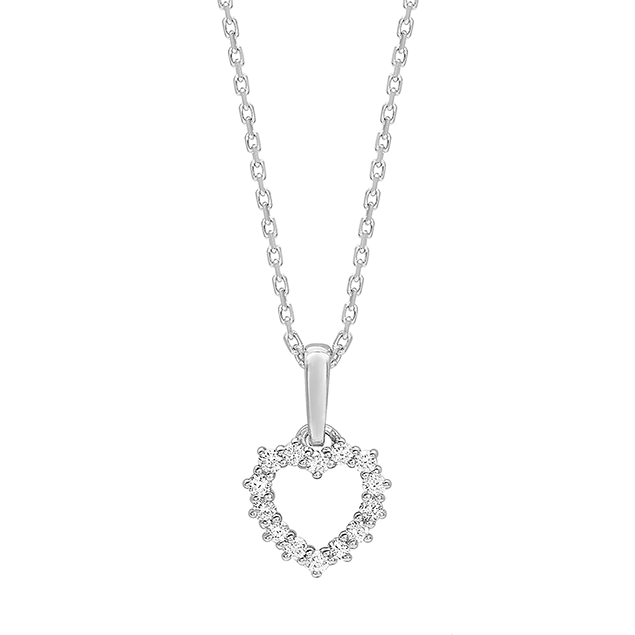 Collier coeur diamant