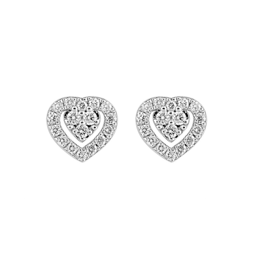 Boucles d'oreilles puces diamant