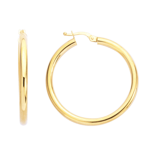 Boucles créoles or jaune 30mm