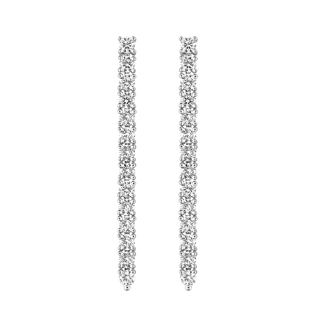 Boucles d'oreilles rivière diamant