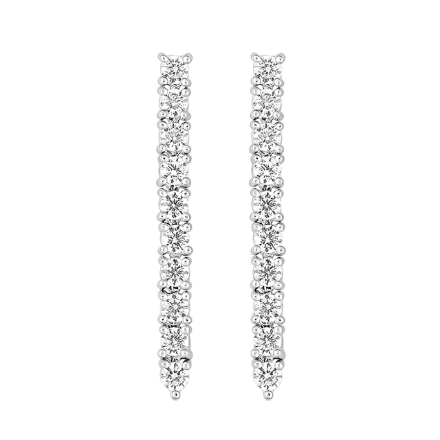 Boucles d'oreilles rivière diamant