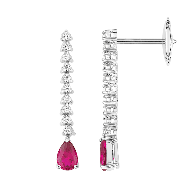 Boucles rivière de rubis diamant