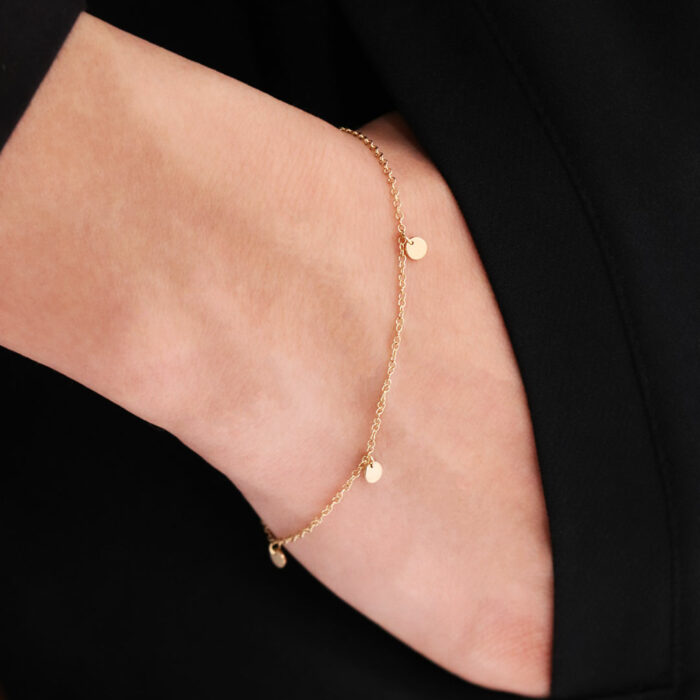 Bracelet or femme pampilles