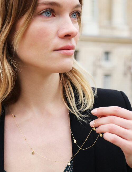 Collier sautoir or