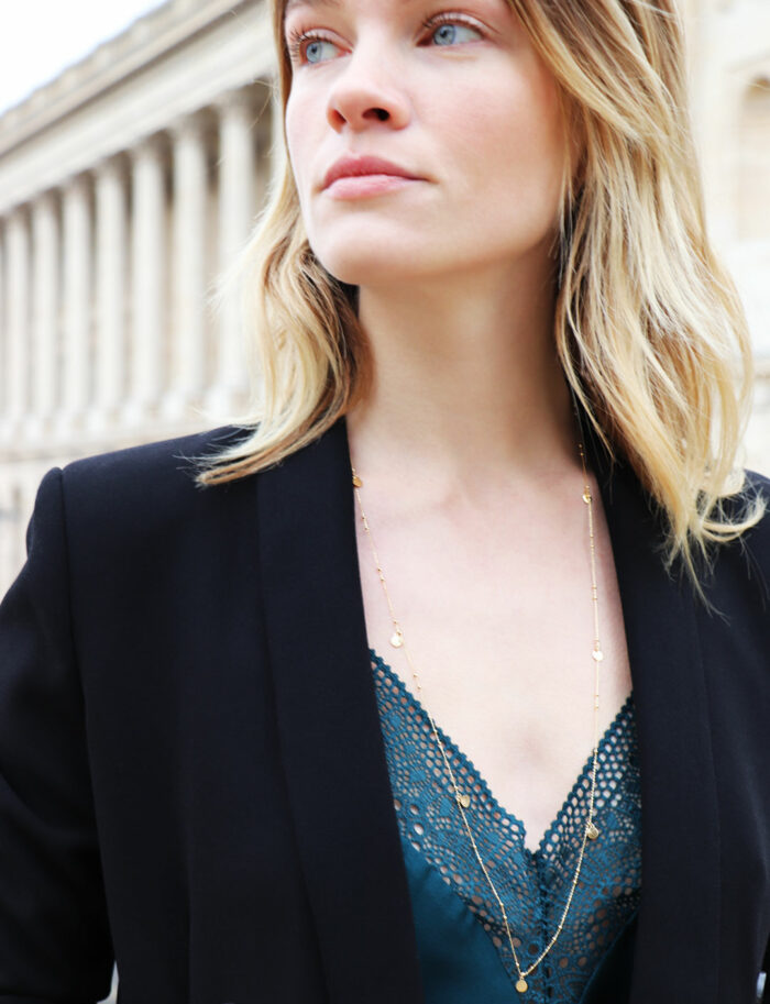 Collier sautoir or