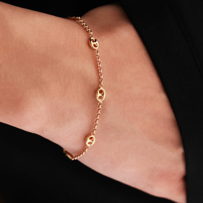 Bracelet Grain de Café Or