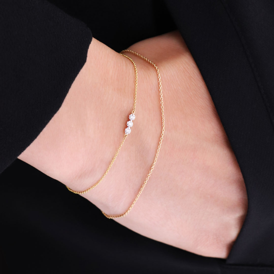 Bracelet chaine fine or femme - BIJOUX FANTAISIE - Bijoux tendance