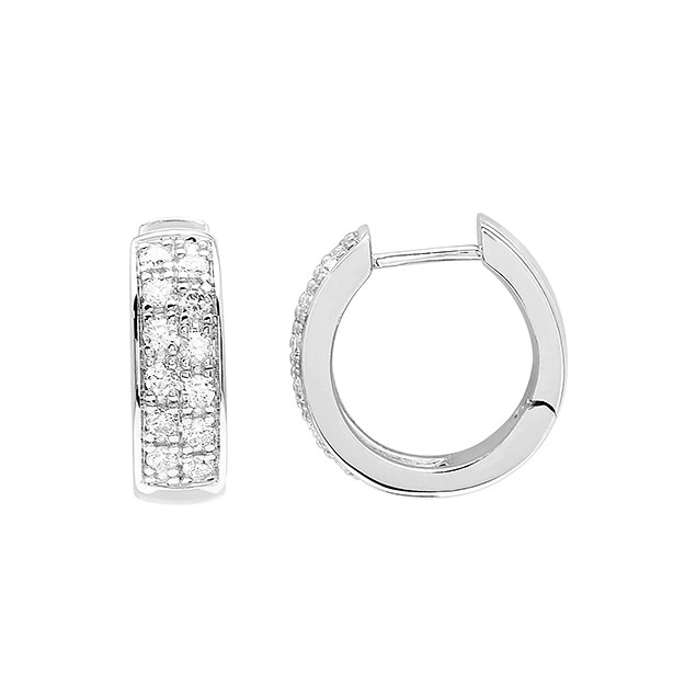 Mini Créoles Diamant Femme