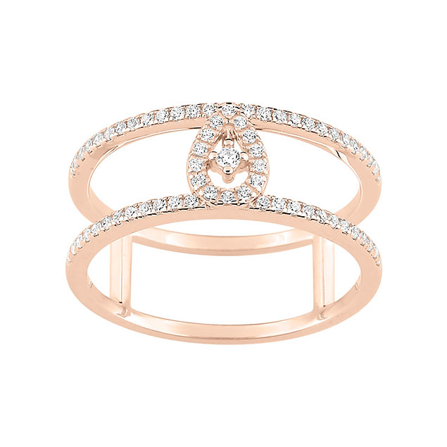 Bague Diamant Or Rose