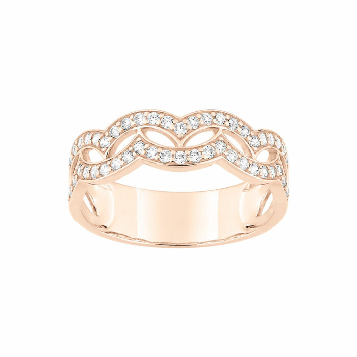 Bague Luxe Or Rose Diamant