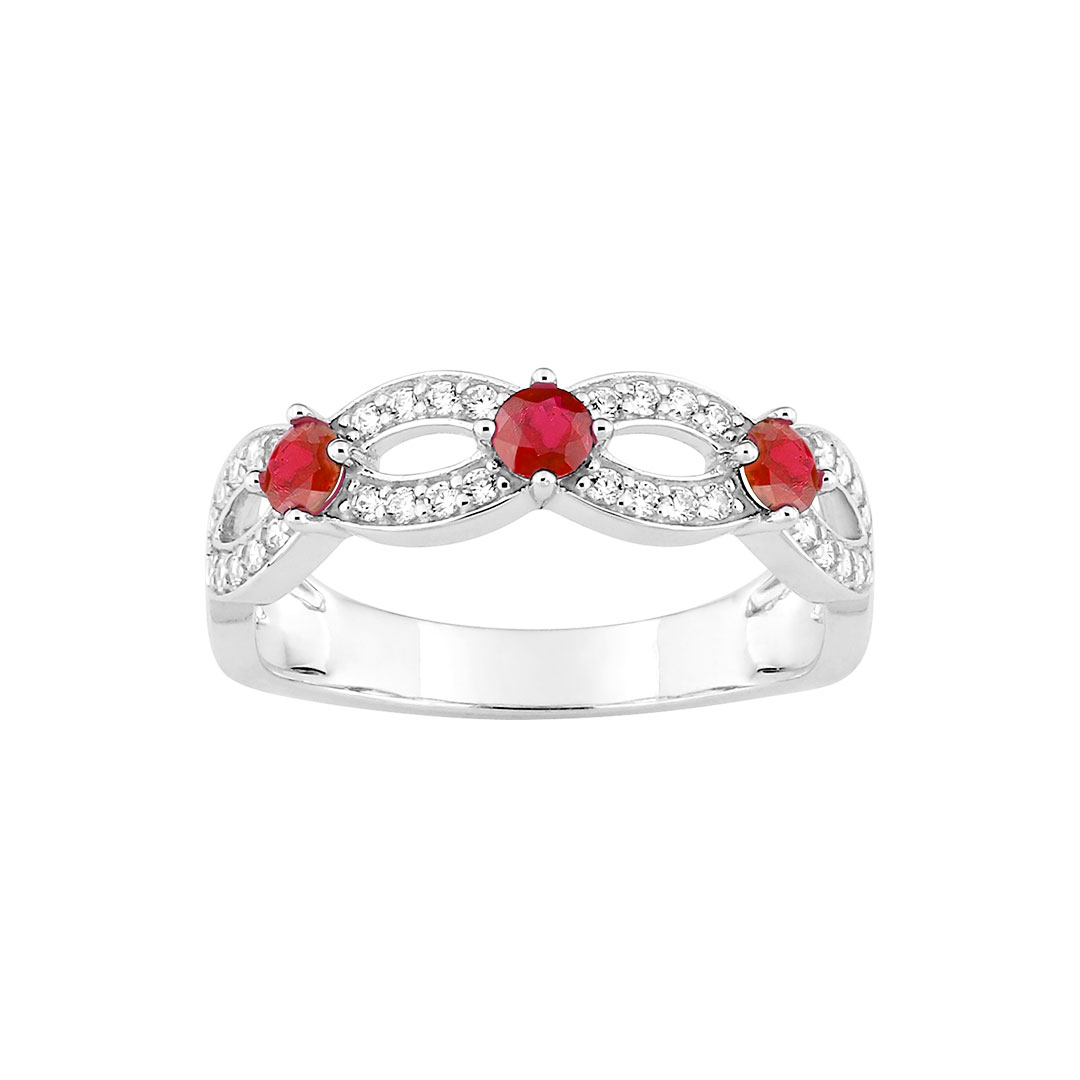 Bague Femme Rubis Diamant