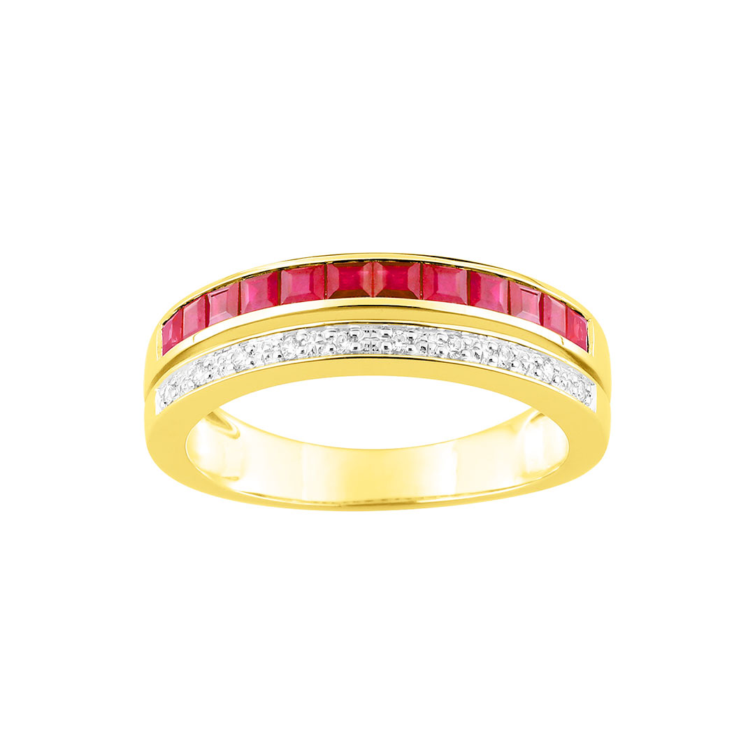 Bague Joaillerie Rubis Diamant