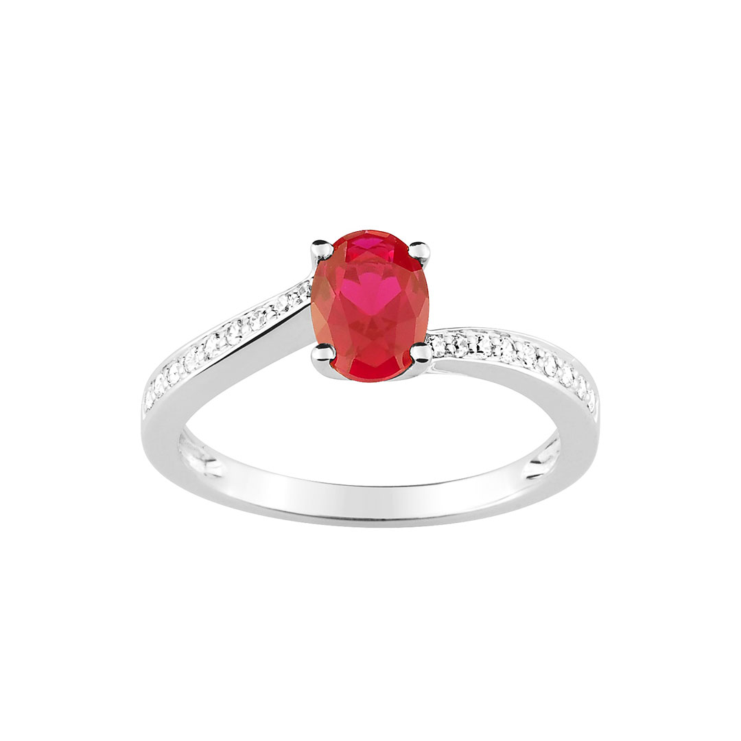 Bague Rubis Diamant