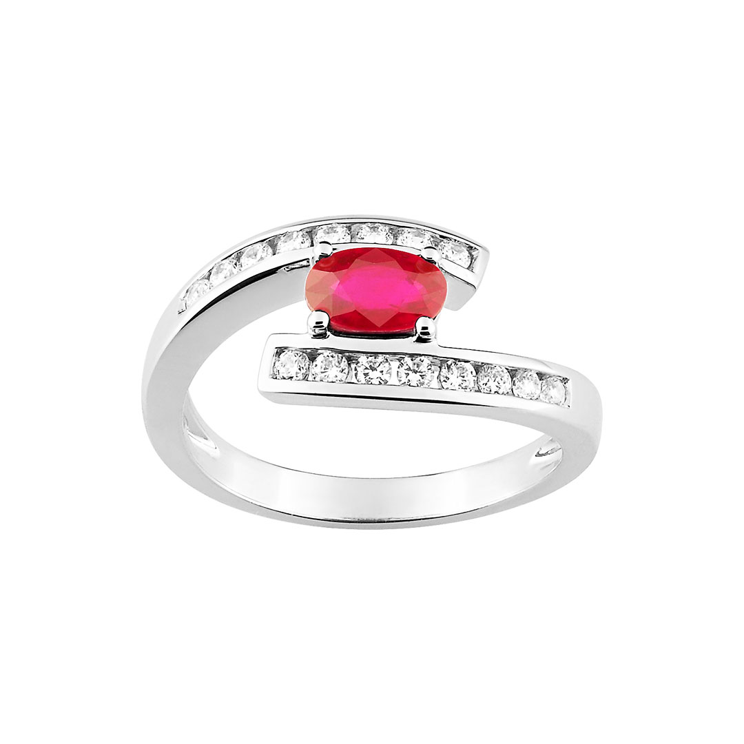 Bague Rubis Diamant