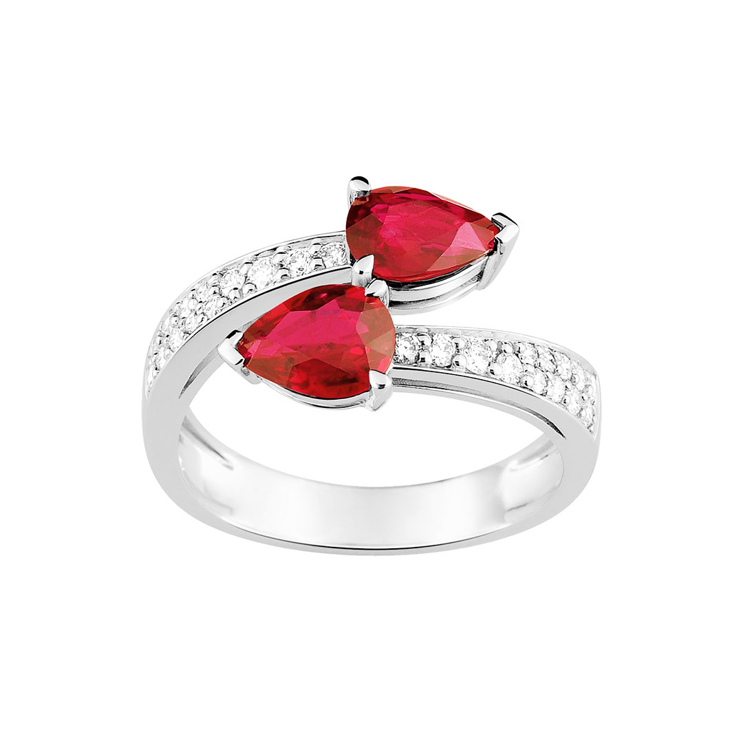 Bague Joaillerie Rubis Diamant