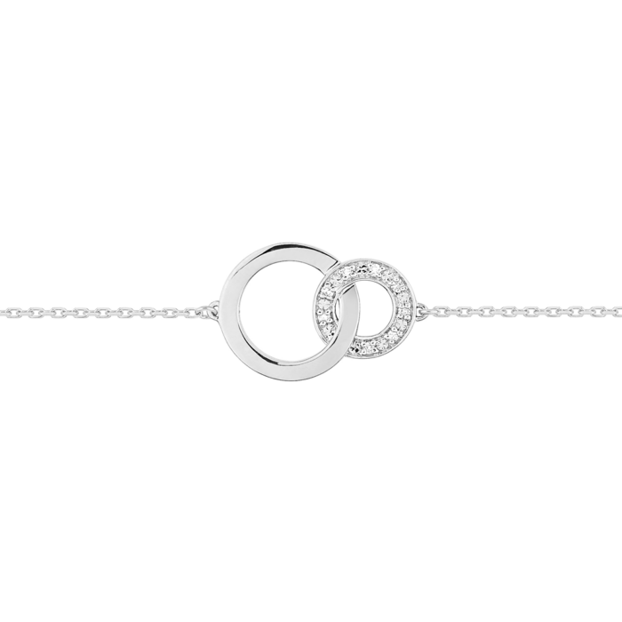 Bracelet Diamant Double Cercle - Or 18 Carats