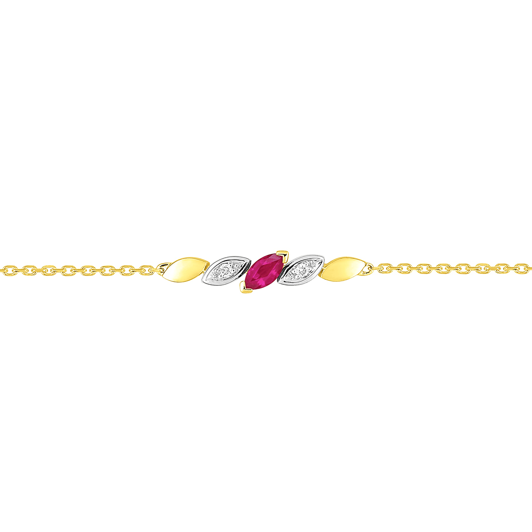 Bracelet Diamant Rubis