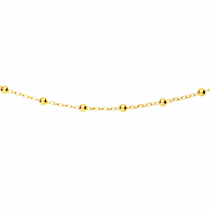 Collier Chaine Boules Or