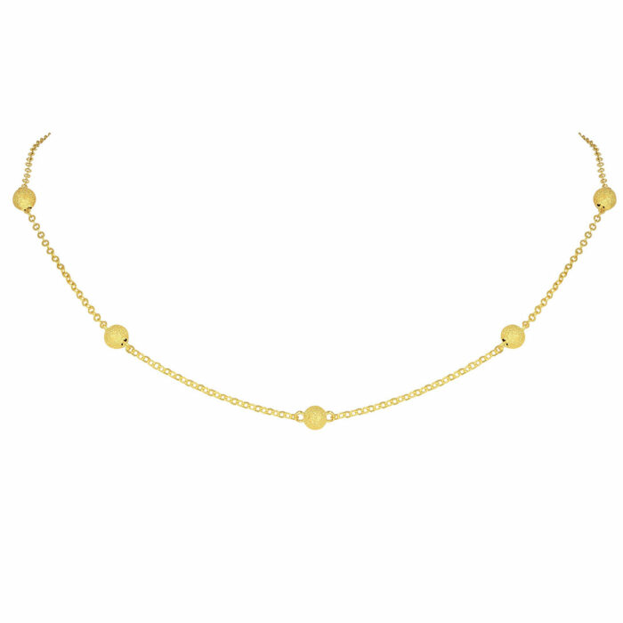 Collier Chaine Boules en Or