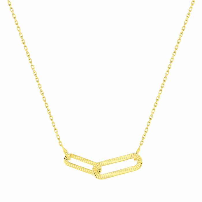 Collier Double Maillon Or